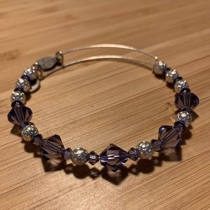 Alex & Ani Swarovski Beaded Bangle - Lavender